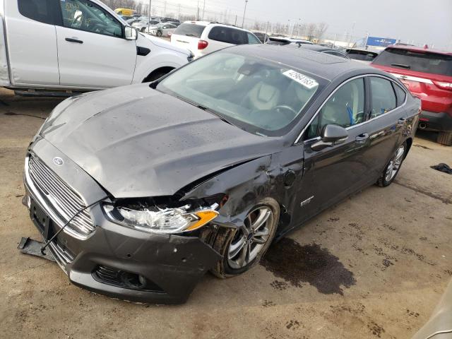 3FA6P0SU2FR301602 - 2015 FORD FUSION TITANIUM PHEV GRAY photo 1