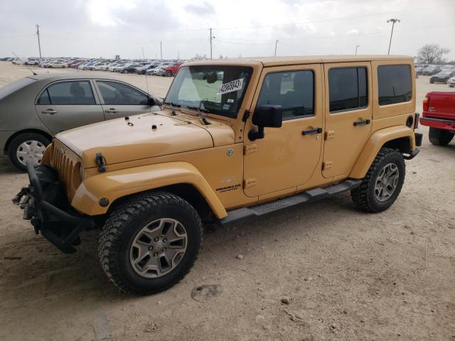 1C4BJWEG2DL625955 - 2013 JEEP WRANGLER U SAHARA YELLOW photo 1