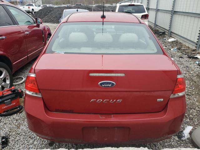 1FAHP3FN1AW295567 - 2010 FORD FOCUS SE RED photo 6