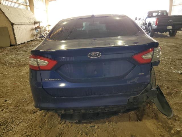 3FA6P0H76FR173012 - 2015 FORD FUSION SE BLUE photo 6