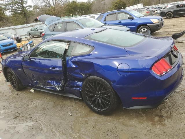 1FA6P8CF8F5305283 - 2015 FORD MUSTANG GT BLUE photo 2
