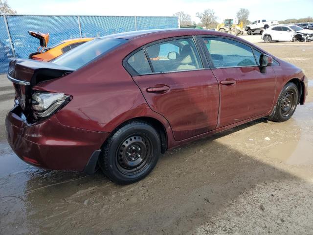 2HGFB2F58DH585092 - 2013 HONDA CIVIC LX MAROON photo 3