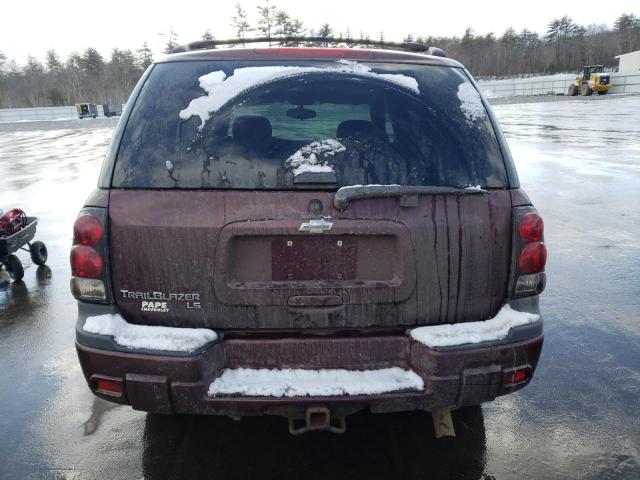 1GNDT13S772298743 - 2007 CHEVROLET TRAILBLAZE LS BURGUNDY photo 6