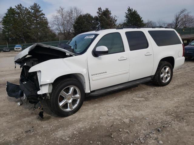 1GNSCJE01DR125144 - 2013 CHEVROLET SUBURBAN C1500 LT WHITE photo 1