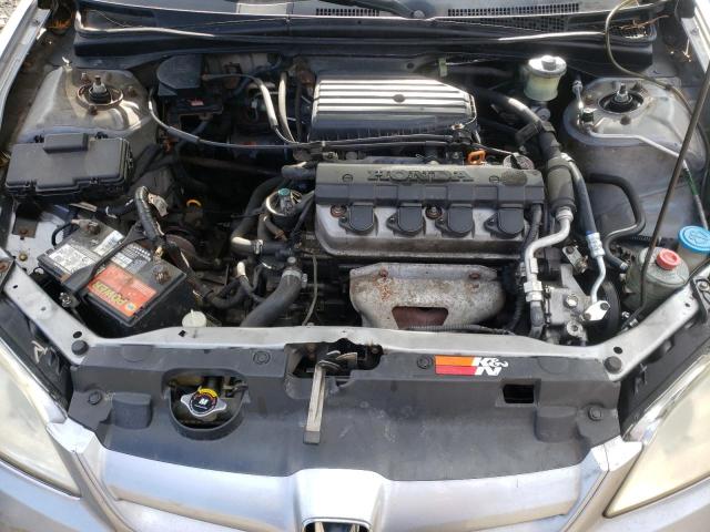 2HGES16665H605503 - 2005 HONDA CIVIC LX SILVER photo 11