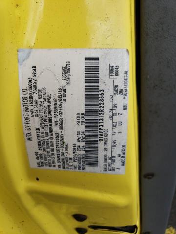 3FAFP31312R228663 - 2002 FORD FOCUS ZX3 YELLOW photo 12