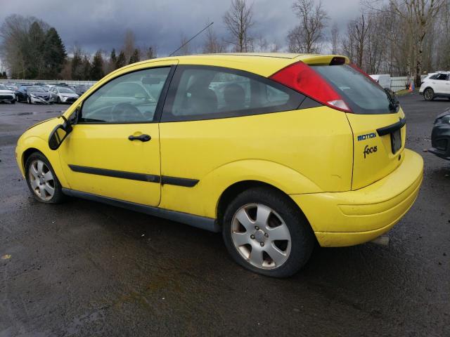 3FAFP31312R228663 - 2002 FORD FOCUS ZX3 YELLOW photo 2