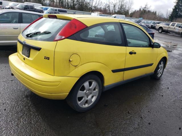 3FAFP31312R228663 - 2002 FORD FOCUS ZX3 YELLOW photo 3