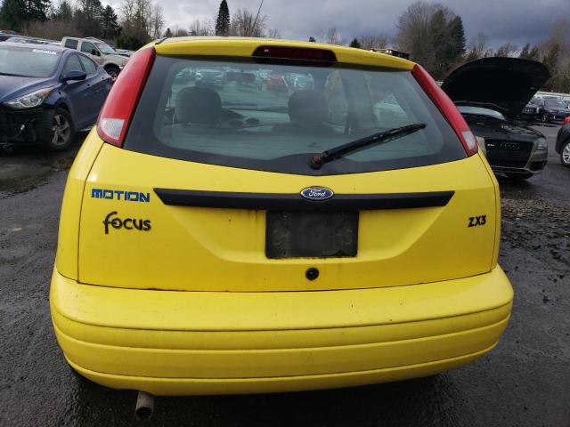 3FAFP31312R228663 - 2002 FORD FOCUS ZX3 YELLOW photo 6