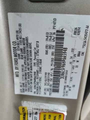 3LN6L5F96HR665948 - 2017 LINCOLN MKZ RESERVE თაფლისფერი ფოტო 12