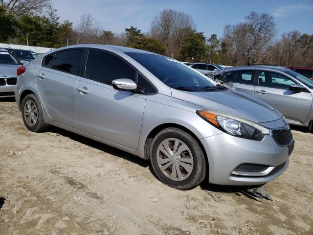 KNAFX4A62G5540279 - 2016 KIA FORTE LX SILVER photo 4