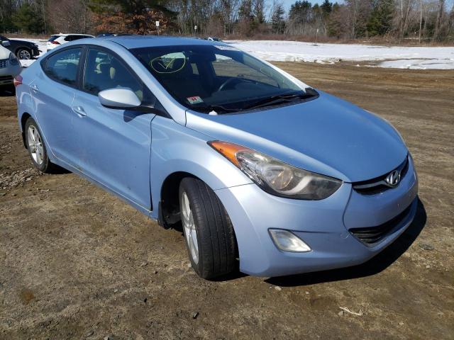 KMHDH4AE0CU383152 - 2012 HYUNDAI ELANTRA GLS BLUE photo 4