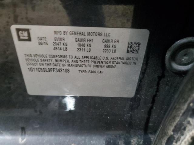 1G11C5SL9FF342108 - 2015 CHEVROLET MALIBU 1LT 黑色 照片 12