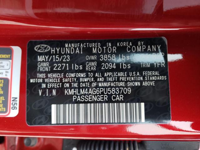 KMHLM4AG6PU583709 - 2023 HYUNDAI ELANTRA SEL RED photo 12