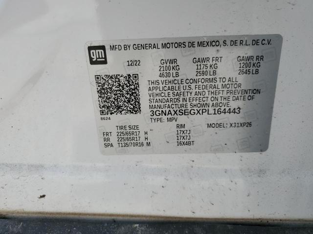 3GNAXSEGXPL164443 - 2023 CHEVROLET EQUINOX LS WHITE photo 14