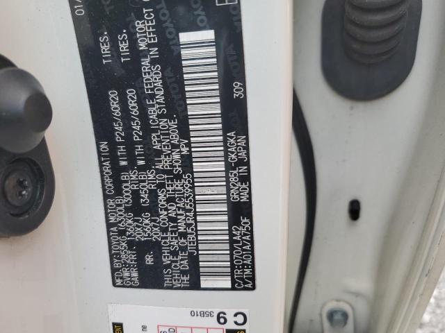 JTEBU5JR4J5539955 - 2018 TOYOTA 4RUNNER SR5/SR5 PREMIUM 白色 照片 13