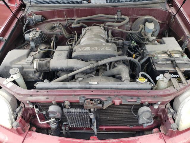 5TBRT34183S427150 - 2003 TOYOTA TUNDRA ACCESS CAB SR5 MAROON photo 11