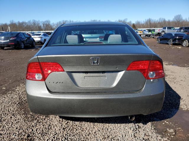 2HGFA16516H509441 - 2006 HONDA CIVIC LX GRAY photo 6