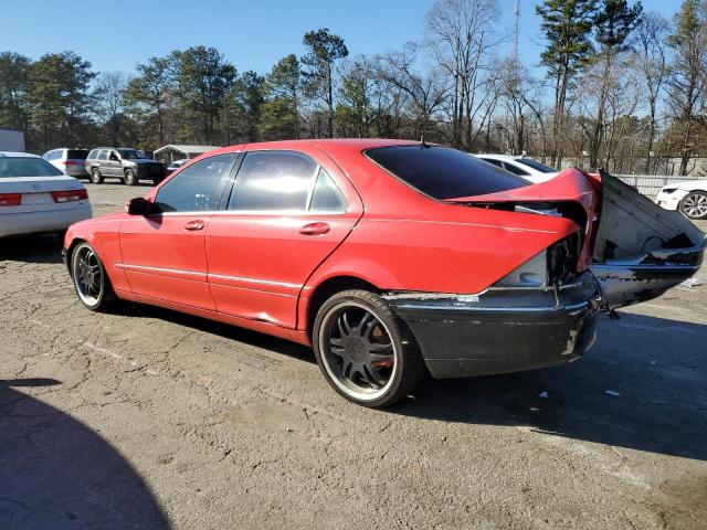 WDBNG75J51A152667 - 2001 MERCEDES-BENZ S 500 RED photo 2