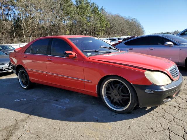 WDBNG75J51A152667 - 2001 MERCEDES-BENZ S 500 RED photo 4