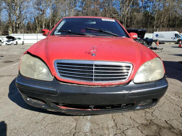 WDBNG75J51A152667 - 2001 MERCEDES-BENZ S 500 RED photo 5