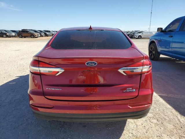 3FA6P0LU7KR223052 - 2019 FORD FUSION SE RED photo 6