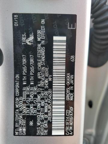 JTEBU5JR5J5546381 - 2018 TOYOTA 4RUNNER SR5/SR5 PREMIUM 银色 照片 14