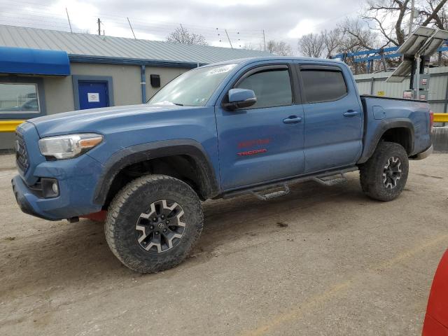 3TMCZ5AN1KM266265 - 2019 TOYOTA TACOMA DOUBLE CAB BLUE photo 1