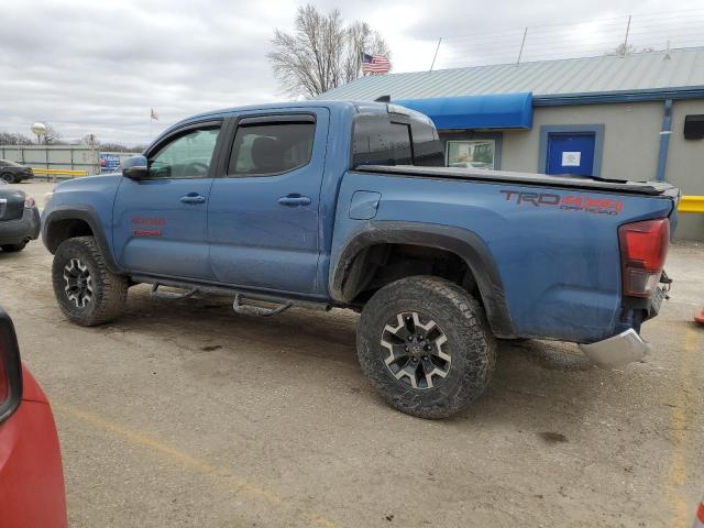 3TMCZ5AN1KM266265 - 2019 TOYOTA TACOMA DOUBLE CAB BLUE photo 2