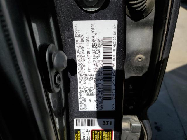 3TMJU4GN8FM180898 - 2015 TOYOTA TACOMA DOUBLE CAB PRERUNNER GRAY photo 12