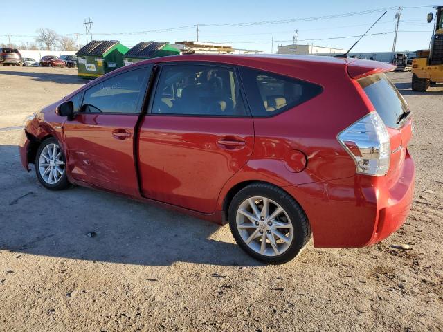 JTDZN3EU6E3298372 - 2014 TOYOTA PRIUS RED photo 2