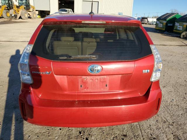 JTDZN3EU6E3298372 - 2014 TOYOTA PRIUS RED photo 6