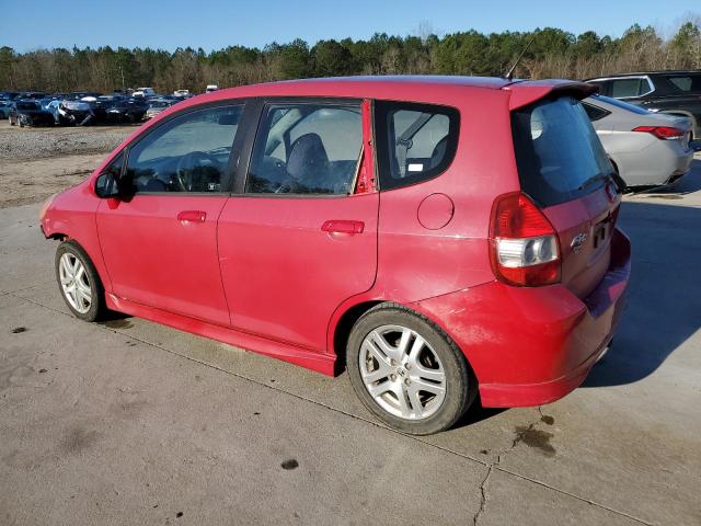 JHMGD38667S036463 - 2007 HONDA FIT S RED photo 2