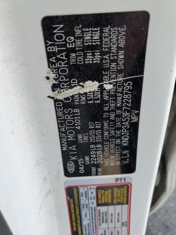 KNDJP3A53F7228795 - 2015 KIA SOUL + WHITE photo 13
