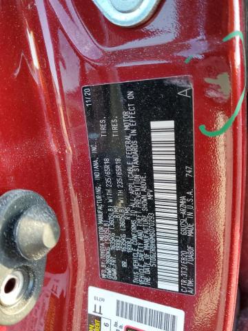 5TDGZRBH6MS070293 - 2021 TOYOTA HIGHLANDER XLE BURGUNDY photo 14
