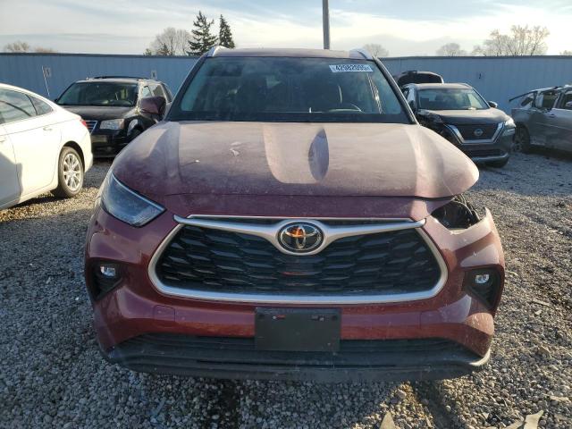5TDGZRBH6MS070293 - 2021 TOYOTA HIGHLANDER XLE BURGUNDY photo 5