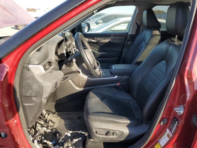 5TDGZRBH6MS070293 - 2021 TOYOTA HIGHLANDER XLE BURGUNDY photo 7
