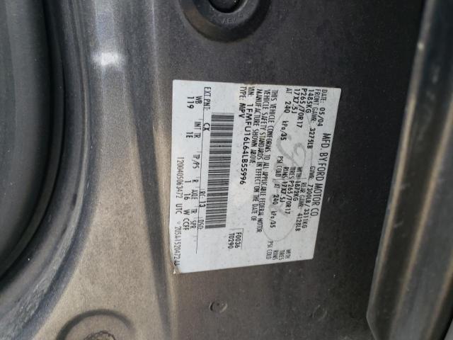 1FMFU16L64LB55996 - 2004 FORD EXPDTION XLT GRAY photo 13