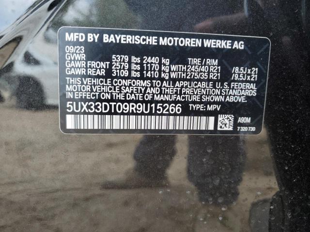 5UX33DT09R9U15266 - 2024 BMW X4 XDRIVE30I BLACK photo 13