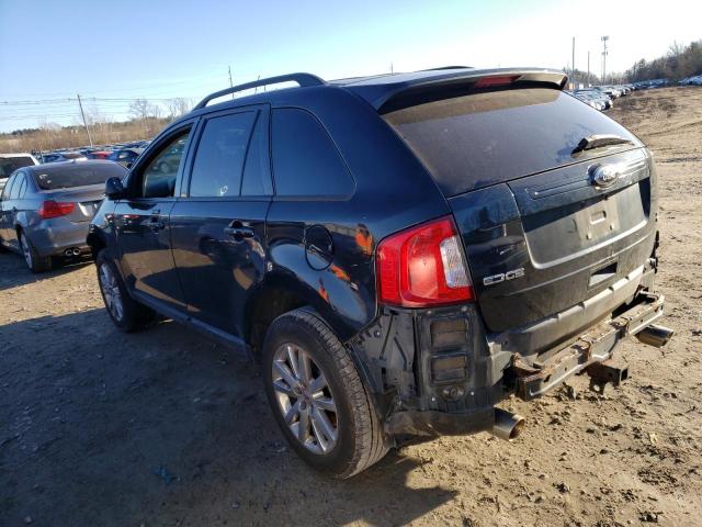 2FMDK4JC9DBA24244 - 2013 FORD EDGE SEL BLACK photo 2