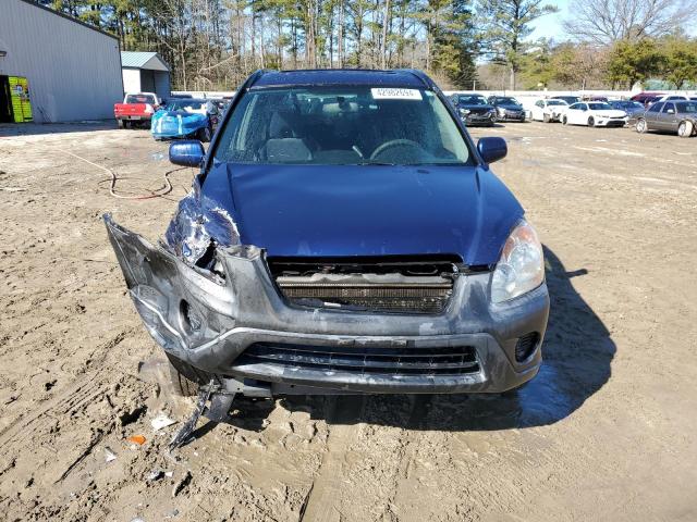 JHLRD78885C044531 - 2005 HONDA CR-V EX BLUE photo 5