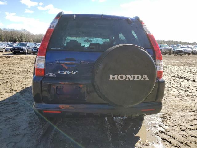 JHLRD78885C044531 - 2005 HONDA CR-V EX BLUE photo 6