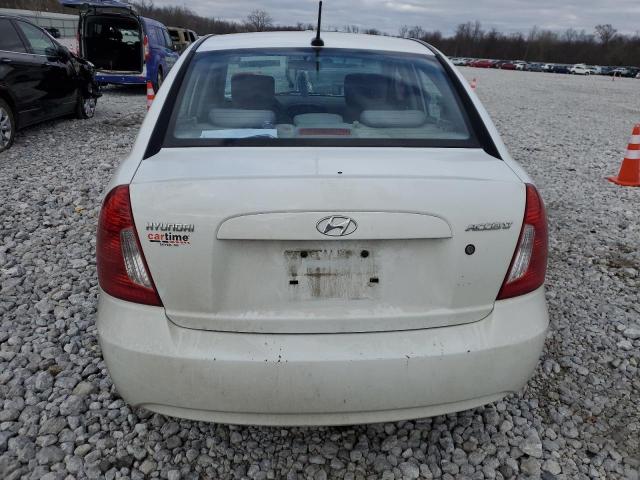 KMHCN4AC3AU493127 - 2010 HYUNDAI ACCENT GLS WHITE photo 6