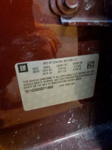 1G11C5SA5GF114882 - 2016 CHEVROLET MALIBU LIM LT Марун фото 12