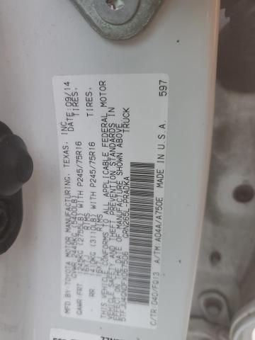 5TFJU4GN0FX067506 - 2015 TOYOTA TACOMA DOUBLE CAB PRERUNNER WHITE photo 12