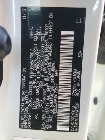 JTEBU5JR9D5120617 - 2013 TOYOTA 4RUNNER SR5 白色 照片 13