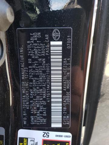 4T1G11AK2RU219805 - 2024 TOYOTA CAMRY SE NIGHT SHADE BLACK photo 12