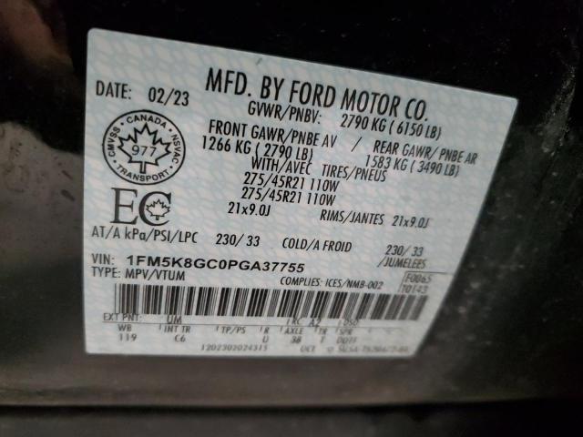 1FM5K8GC0PGA37755 - 2023 FORD EXPLORER ST BLACK photo 14