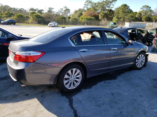 1HGCR2F82EA221887 - 2014 HONDA ACCORD EXL GRAY photo 3