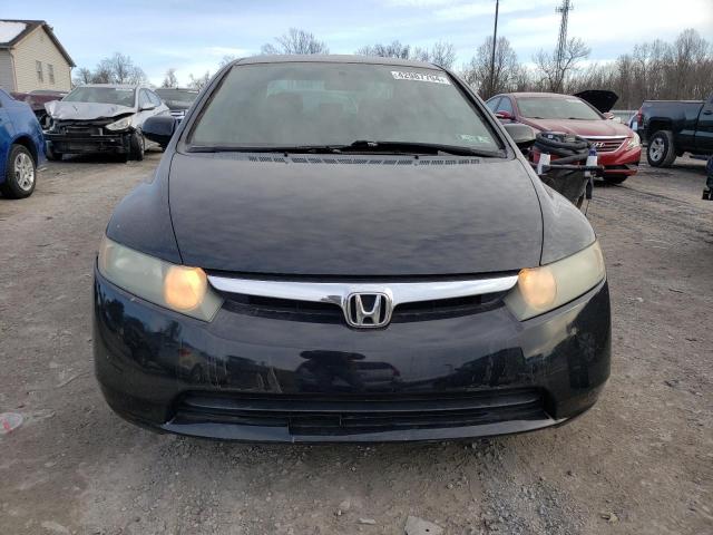 1HGFA16547L062348 - 2007 HONDA CIVIC LX BLACK photo 5